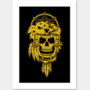 jaguar skull Posters and Art